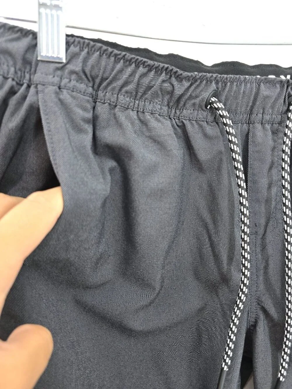 Hurley Performance Stretch Tech Charcoal Gray Twill Tapered Fit Joggers Mens M